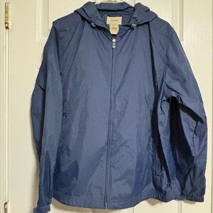 L.L.Bean Womens Sz Large Long Sleeve Full Zip Up Outdoor Hoodie Jacket